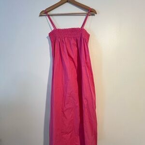 NWOT Pistola Cotton Pink Sleeveless Maxi Dress with Pockets!